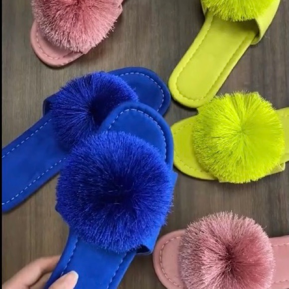 Brand new Pom Pom royal blue slides, size 42 - Picture 6 of 6